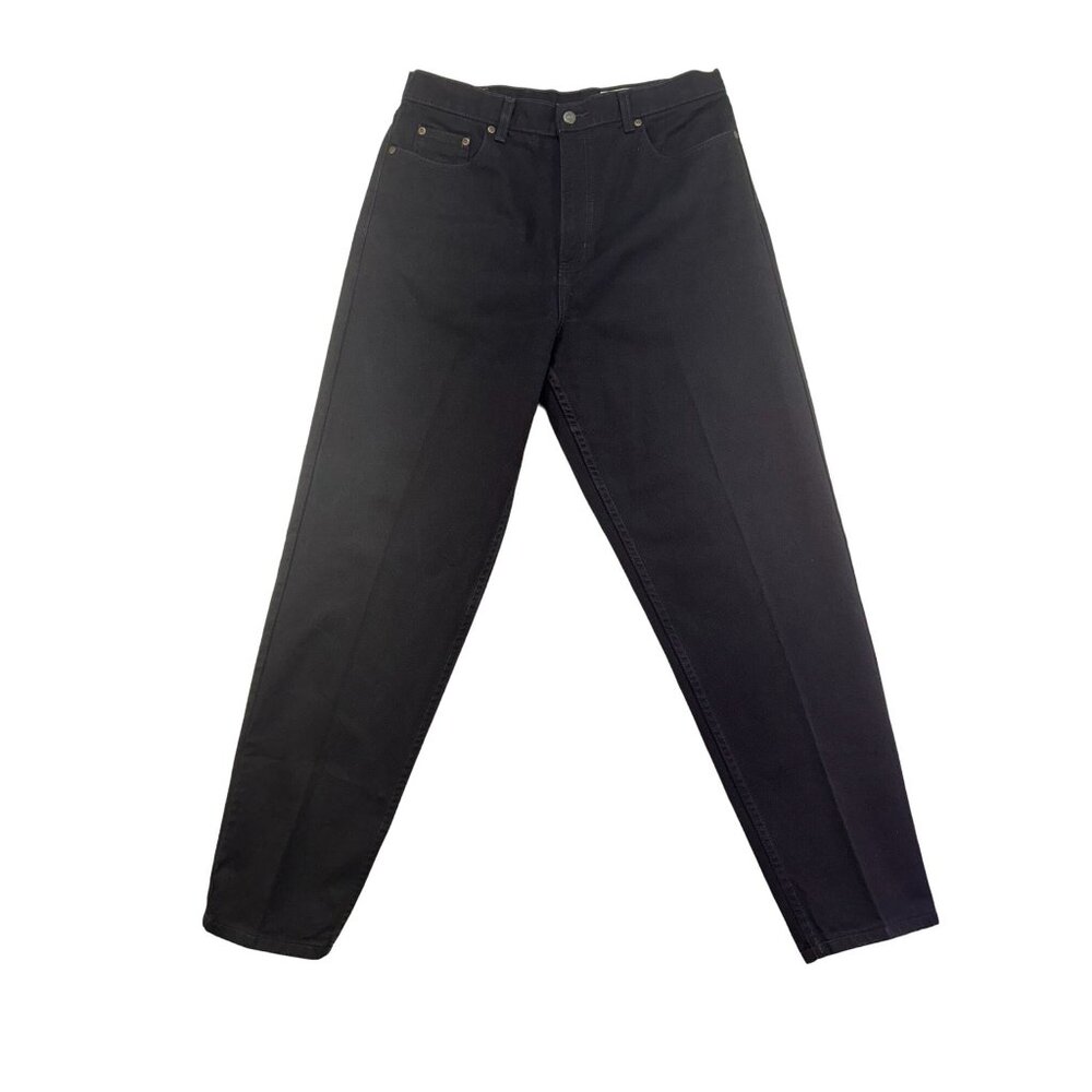 Eddie Bauer Womens Straight Leg Pants Jeans Size 14 Black Cotton